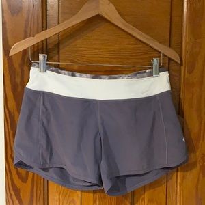 Grey lululemon running shorts